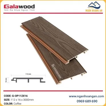 Tấm Ốp Tường Trần Ngoài Trời Phủ ASA Galawood G-OP112X16 Coffee