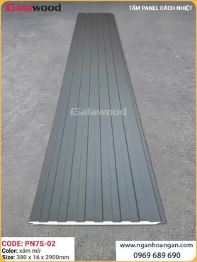 Tấm Panel Ốp Trần Cách Nhiệt Galawood PN7S-02 Xám Mờ