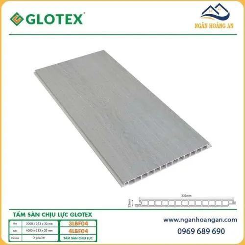 Tấm Sàn Chịu Lực Glotex 3LBF04 23mm Vân Xám Nhạt