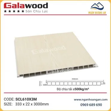 Tấm Sàn Nhựa Chịu Lực Giả Vân Gỗ Galawood SCL610X3M