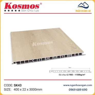 Tấm Sàn Nhựa Chịu Lực  PVC Giả Vân Gỗ Kosmos SK43X3M