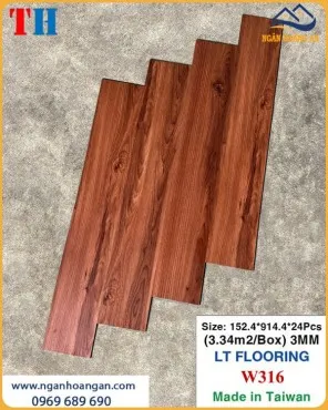 Tấm Sàn Nhựa Dán Keo Giả Vân Gỗ THFloor W316