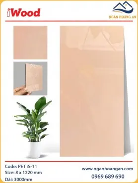 Tấm Sợi Than Tre Ốp Tường Phủ PET iWood iS-11