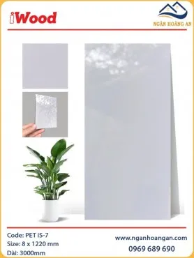 Tấm Sợi Than Tre Ốp Tường Phủ PET iWood iS-7