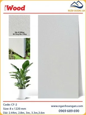 Tấm Than Tre Giả Vân Xi Măng Bê Tông iWood CF-2