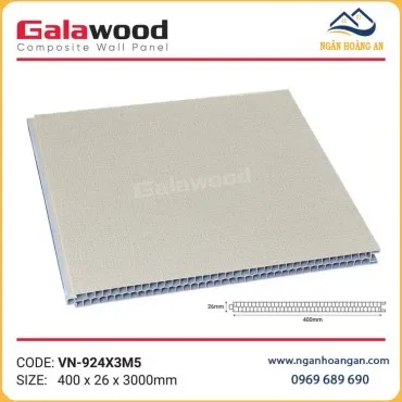 Tấm Vách Ngăn 2 Mặt PVC Giả Gỗ Galawood VN-924X3M5