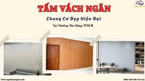 Tấm Vách Ngăn Chung Cư Đẹp Hiện Đại Tại Phường Tân Hưng TPHCM