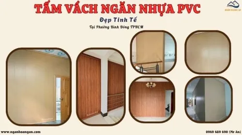 Tấm Vách Ngăn Nhựa PVC Đẹp Tinh Tế Tại Phường Bình Đông TPHCM