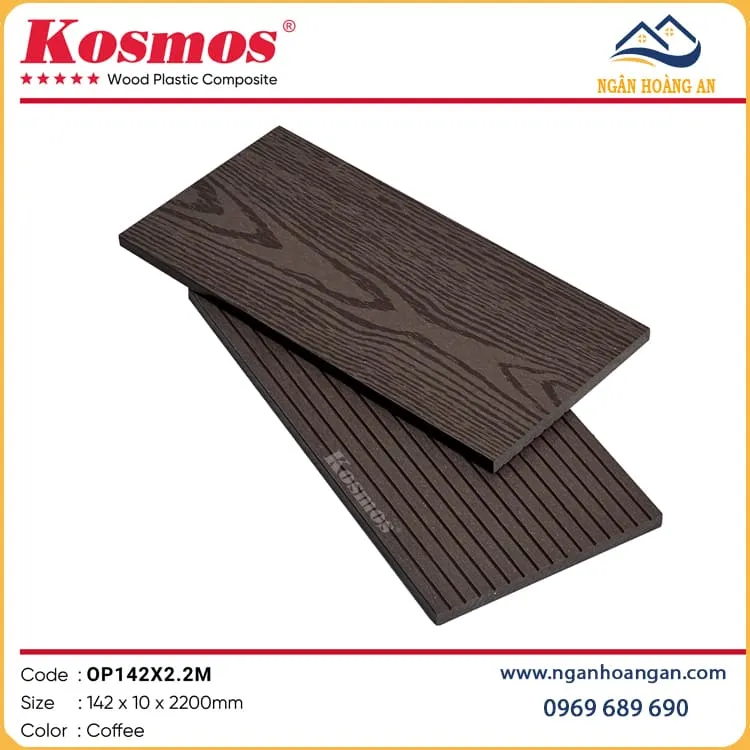 Thanh Lam Đa Năng Gỗ Nhựa Kosmos OP142X2.2M Coffee