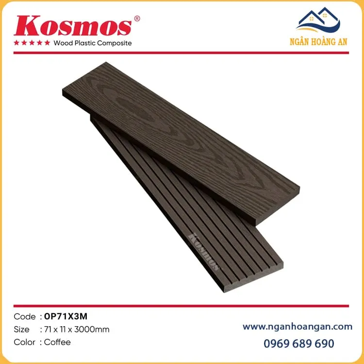 Thanh Lam Đa Năng Gỗ Nhựa Kosmos OP71X3M Coffee Thanh Lam Đa Năng Gỗ Nhựa Kosmos OP71X3M Coffee