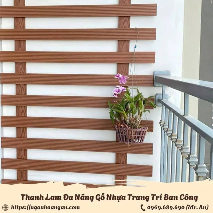 Thanh Lam Đa Năng Gỗ Nhựa Trang Trí Ban Công Thanh Lam Đa Năng Gỗ Nhựa Trang Trí Ban Công