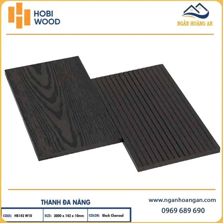 Thanh Lam Đa Năng Làm Hàng Rào Hobiwood HB142W10 Black Charcoal