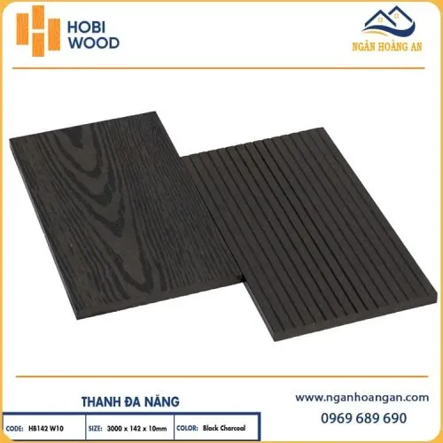 Thanh Lam Đa Năng Làm Hàng Rào Hobiwood HB142W10 Black Charcoal