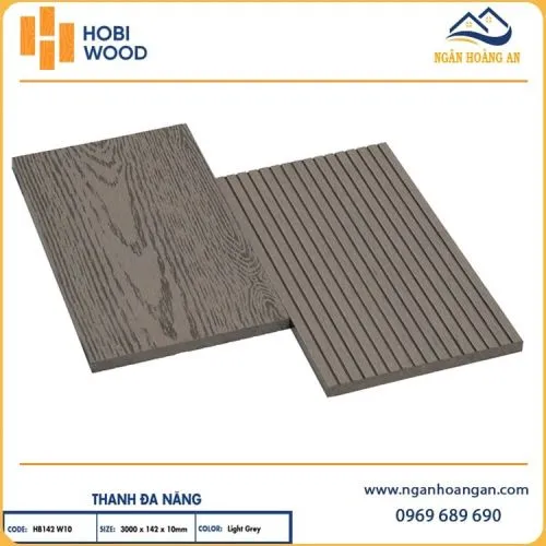 Thanh Lam Đa Năng Ngoài Trời Hobiwood HB142W10 Light Grey