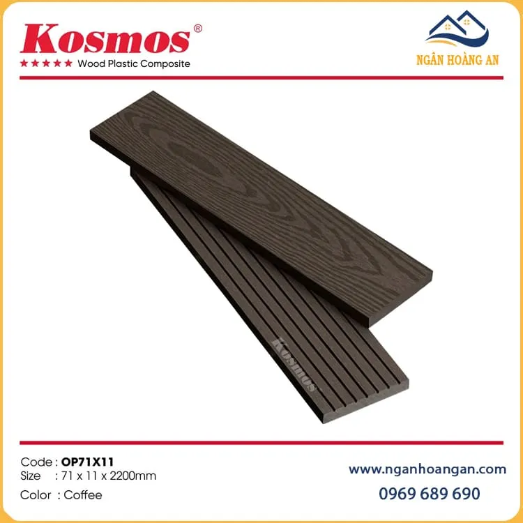 Thanh Lam Đa Năng Ốp Hàng Rào Kosmos OP71X11X2.2M Coffee