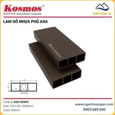Thanh Lam Gỗ Nhựa Ngoài Trời Phủ ASA Kosmos L-ASA150X50 Walnut