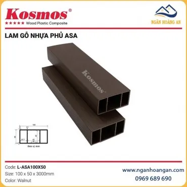 Thanh Lam Hộp Gỗ Nhựa Ngoài Trời Phủ ASA Kosmos L-ASA100X50 Walnut