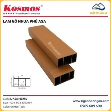 Thanh Lam Hộp Gỗ Nhựa Phủ ASA Kosmos L-ASA100X50 Golden Teak