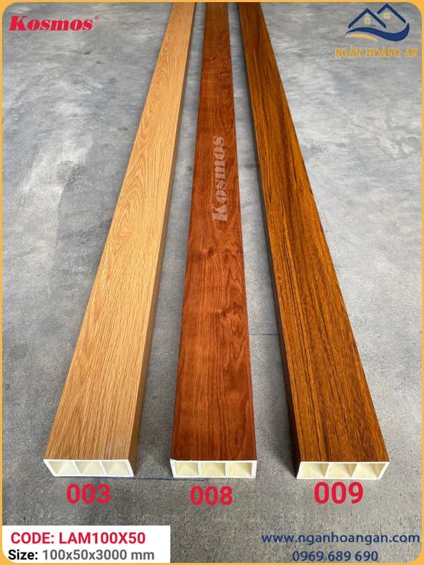 Thanh Lam Hộp Nhựa Giả Gỗ Kosmos LAM100X50 Thanh Lam Hộp Nhựa Giả Gỗ Kosmos LAM100X50