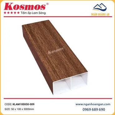Thanh Lam Nhựa Giả Gỗ Trang Trí Cầu Thang Kosmos KLAM100X50-009