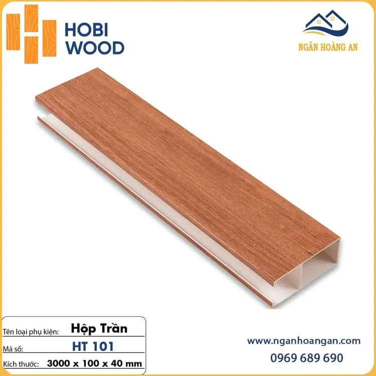 Thanh Nan U Trần Nhựa Giả Gỗ Hobiwood 40X100 HT101