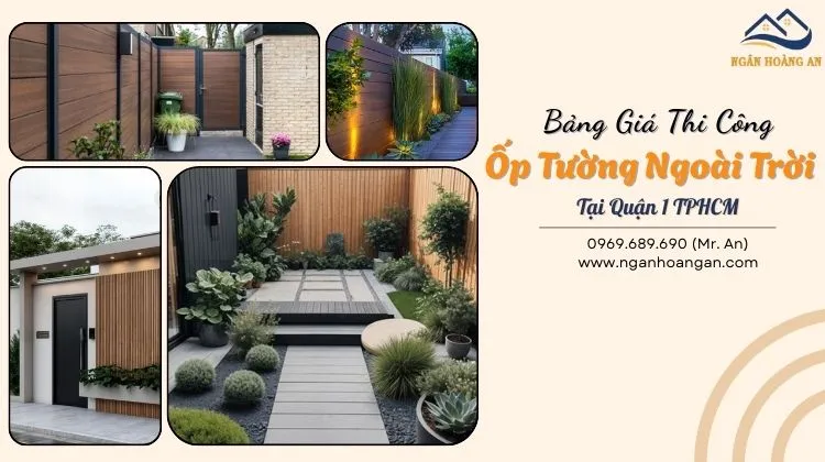 Thi Công Hoàn Thiện Ốp Tường Gỗ Nhựa Ngoài Trời Tại Quận 1