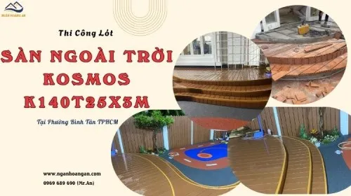 Lót Sàn Ngoài Trời Kosmos K140T25X3M Light Wood Phường Bình Tân TPHCM