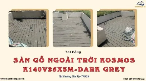 Lót Sàn Ngoài Trời Kosmos K140V25X3M Dark Grey Phường Tân Tạo TPHCM