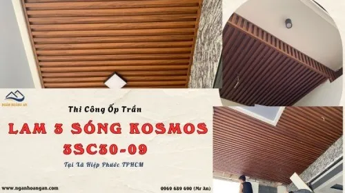 Thi Công Ốp Trần Lam 3 Sóng Kosmos 3SC30-09 Tại Xã Hiệp Phước TPHCM