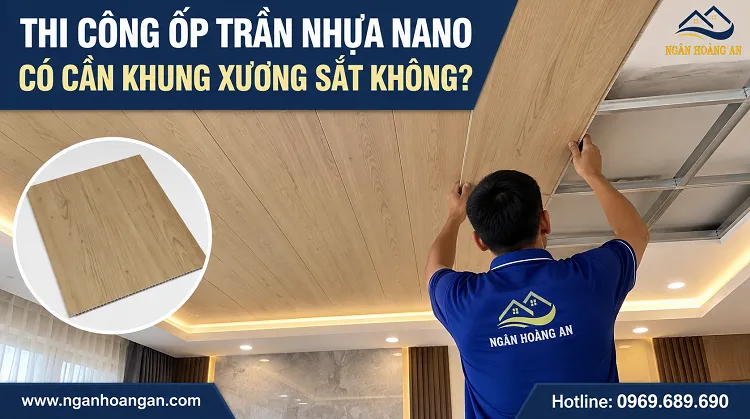 Thi Công Ốp Trần Nhựa Nano Có Cần Khung Xương Sắt Không?