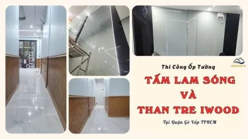 Thi Công Ốp Tường Tấm Nhựa Lam Sóng Và Than Tre Iwood Tại Gò Vấp TPHCM