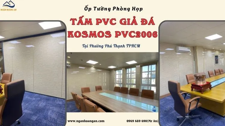 Ốp Tường Phòng Họp PVC Giả Đá Kosmos PVC2006 Phường Phú Thạnh TPHCM 