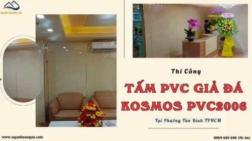 Thi Công Tấm Nhựa PVC Giả Đá Kosmos PVC2006 Tại Phường Tân Bình TPHCM