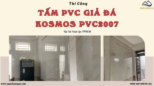 Thi Công Nhựa PVC Giả Đá Kosmos PVC2007 Giá Rẻ Tại Xã Vĩnh Lộc TPHCM