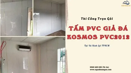 Thi Công Trọn Gói Tấm PVC Giả Đá Kosmos PVC2012 Tại Xã Bình Lợi TPHCM