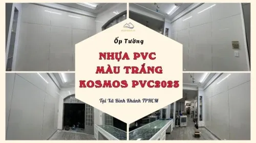 Ốp Tường Tấm PVC Màu Trắng Kosmos PVC2023 Tại Xã Bình Khánh TPHCM