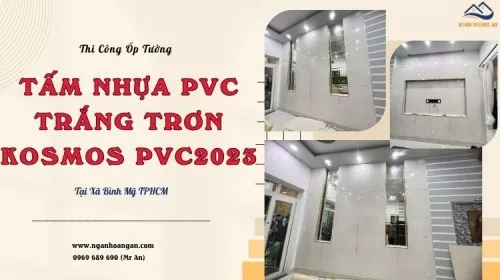 Thi Công Ốp Tường PVC Màu Trắng Kosmos PVC2023 Tại Xã Bình Mỹ TPHCM