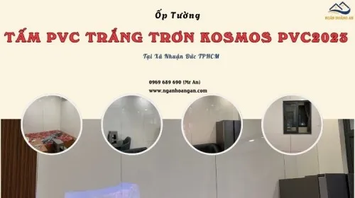 Ốp Tường Tấm PVC Trắng Trơn Kosmos PVC2023 Tại Xã Nhuận Đức TPHCM