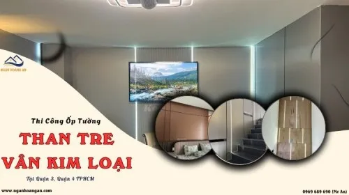 Thi Công Ốp Tường Than Tre Vân Kim Loại Tại Quận 3, Quận 4 TPHCM