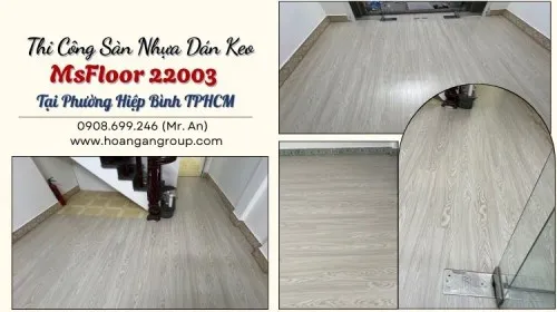 Thi Công Sàn Nhựa Dán Keo MsFloor 22003 Tại Phường Hiệp Bình TPHCM