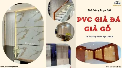 Thi Công Tấm Ốp PVC Giả Đá, Giả Gỗ Trọn Gói Tại Phường Khánh Hội TPHCM	