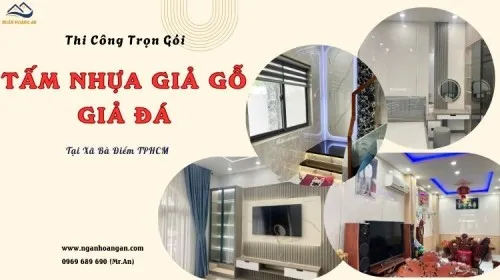 Thi Công Tấm Ốp PVC Giả Gỗ -  Giả Đá Trọn Gói Tại Xã Bà Điểm TPHCM