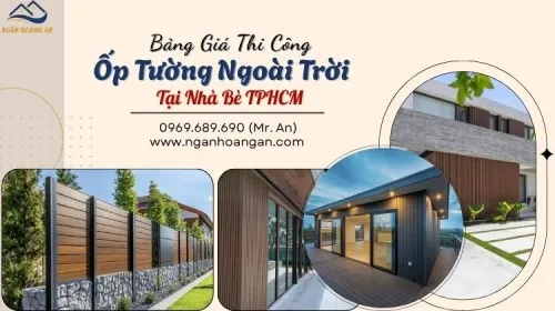 Thi Công Ốp Tường Tấm Ốp Gỗ Nhựa Ngoài Trời Tại Nhà Bè TPHCM