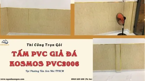 Thi Công Tấm PVC Giả Đá Kosmos PVC2006 Tại Phường Tân Sơn Nhì TPHCM