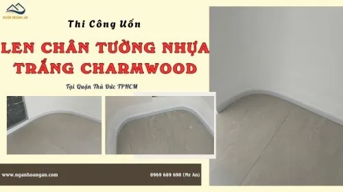 Thi Công Uốn Cong Len Chân Tường Trắng Nhựa Giả Gỗ Tại Thủ Đức TPHCM