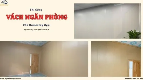 Thi Công Vách Ngăn Cho Homestay Đẹp Tại Phường Xóm Chiếu TPHCM
