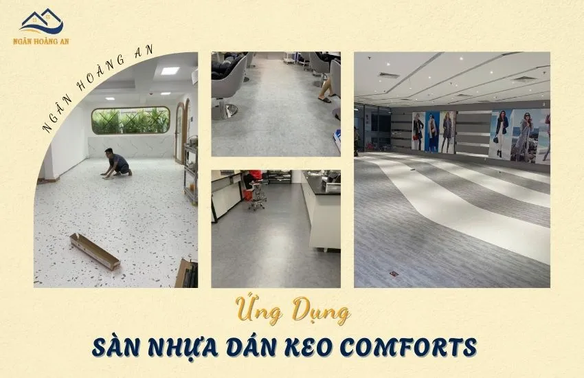 Ứng Dụng Sàn Nhựa Dán Keo Vân Bê Tông