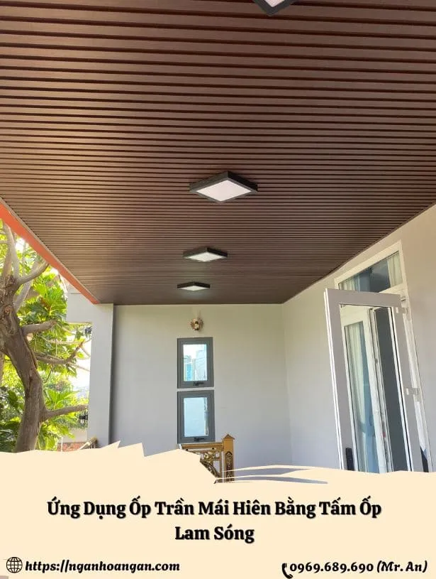 Ứng Dụng Ốp Mái Hiên Bằng Tấm Ốp Lam Sóng