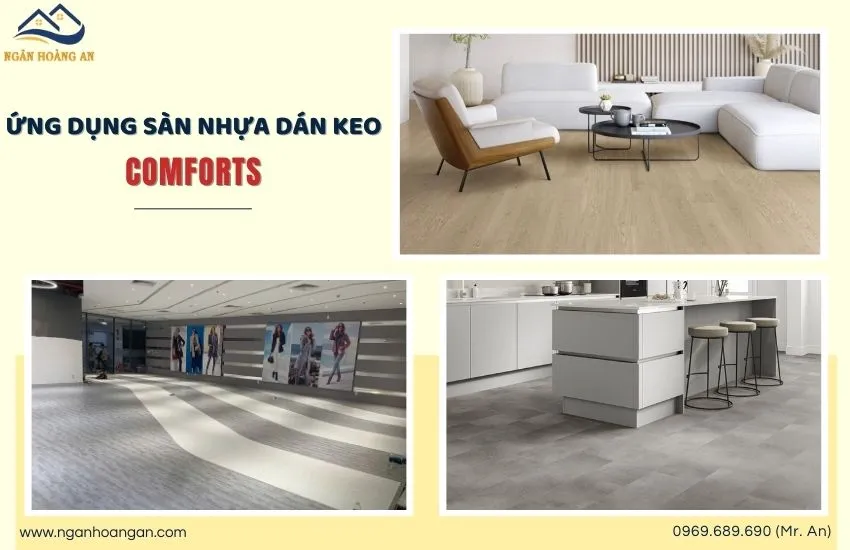 Ứng Dụng Của Sàn Nhựa Dán Keo Comforts