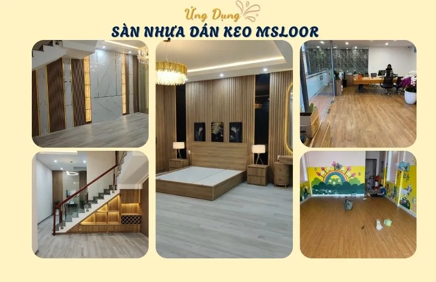Ứng Dụng Sàn Nhựa Dán Keo Giả Gỗ MSFloor